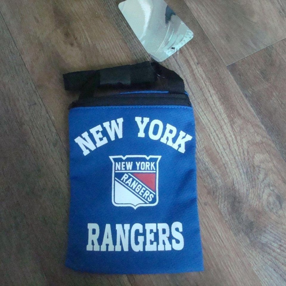 NEW‎ YORK RANGERS 7X9 JERSEY BAG PURSE VINTAGE ZIPPER L4
